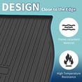 thumbnail image 3 of Unique Bargains Flat Face Cargo Liner Rear Trunk Mat Trunk Cargo Luggage Boot Tray Mat Vertical Stripes Pattern for Toyota Venza 2022-2024 Anti-Slip, 3 of 7