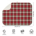 thumbnail image 2 of Red and Green Christmas Plaid Pattern Dish Drying Mat for Kitchen 1 Pack, Ultra Absorbent Microfiber Dishes Drainer Mats,18x24in(46x61cm), 2 of 4