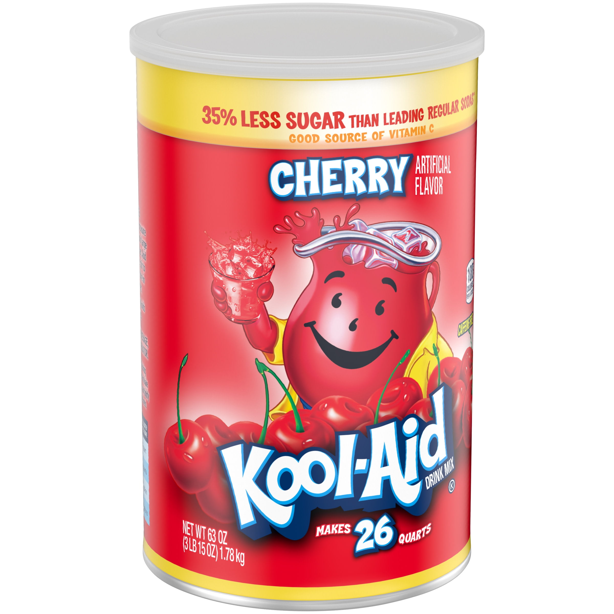 Kool Aid Sugar-Sweetened Cherry Red Powdered Soft Drink Mix, 19 oz