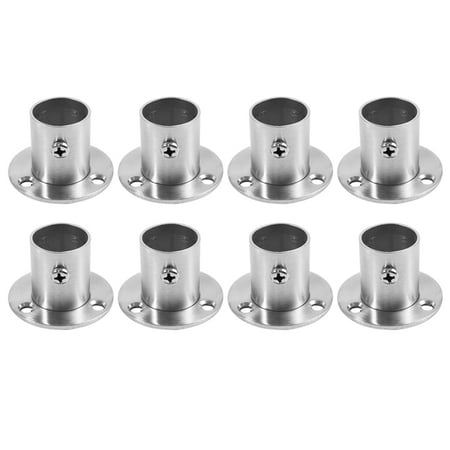 

8X Closet 22mm Dia Pipe Hanging Rail Rod End Support Bracket
