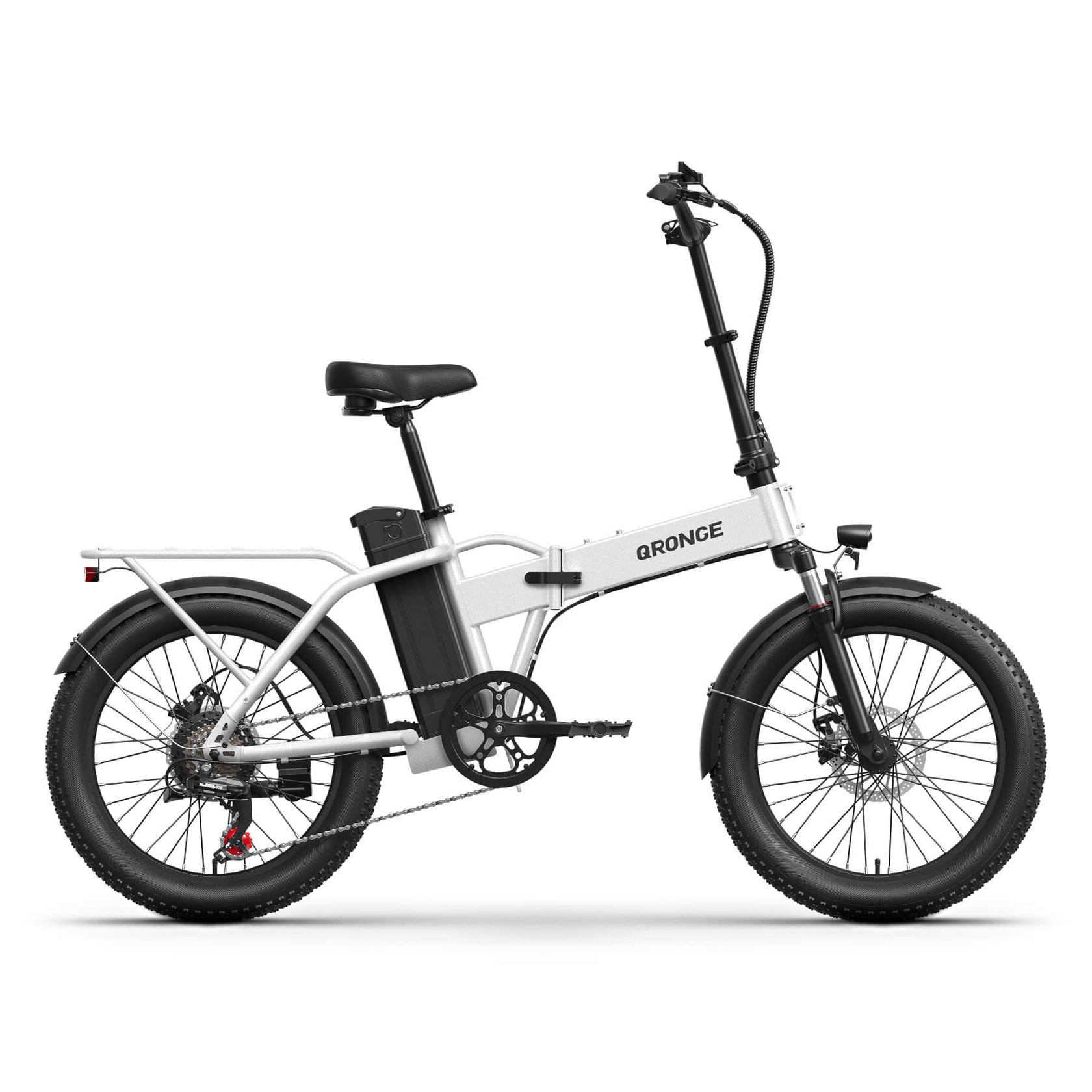 Qronge 1000W Folding Electric Bike for Adults 28mph 70Miles Max Range 20" Fat Tire Foldable Ebikes 48V 13.5AH Battery E-Mountain Bikes, UL2849 by SGS