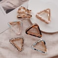 thumbnail image 4 of Large Hair Claw Clips Triangle Hollow Out Geometric Hairpins Jaw Clips Barrettes, 4 of 8