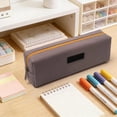 thumbnail image 5 of Estuche de lona Organizador portátil pequeño de gran capacidad para estudiantes, artistas, material escolar, bolsa para almacenar bolígrafos y lápices, 5 of 5