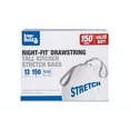 thumbnail image 1 of Iron Hold 6041194 13 gal Right-Fit Drawstring Tall Kitchen Bags, 150 per Pack, 1 of 1