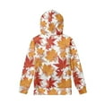 thumbnail image 3 of FKELYI Thanksgiving Youth Hoodies Size 6-7 Elastic Maple Leaves Pullover Hooded Sweater Comfy Fall Autumn Boys' Fashion Hoodies & Sweatshirts, 3 of 6