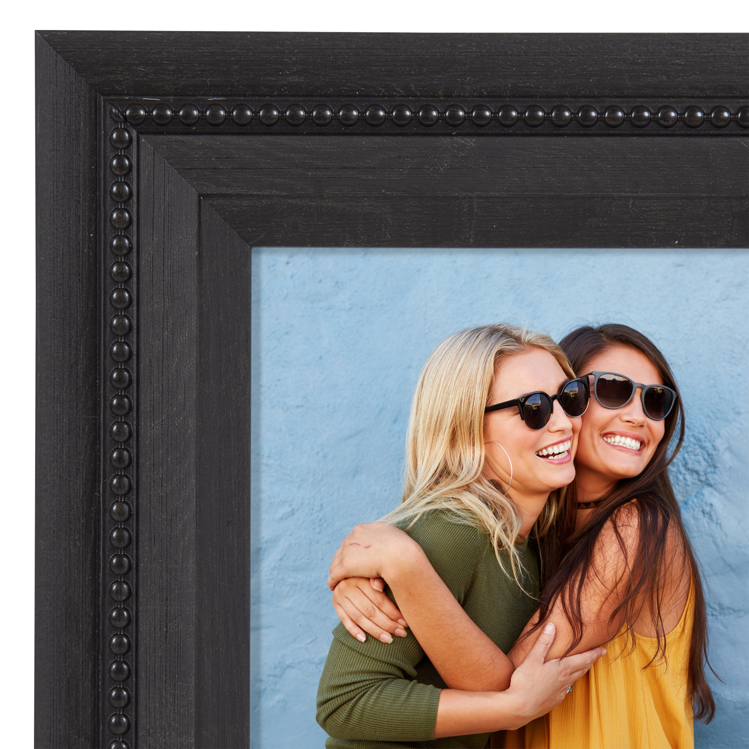 (2 pack) Mainstays – 4x6 Picture Frame – Black Beaded Tabletop Photo Frame