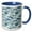 Blue/White, variant on 3drose, Pretty Blue and White Ocean Waves Pattern, 11oz Mug