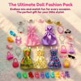 thumbnail image 4 of Cfowner 53 Pack Handmade Doll Clothes Including 10 pcs Party Dresses with 43 pcs Shoes, Crown, Necklace, Hangers, Bags, Accessories for 11.5 inch Doll, 4 of 6