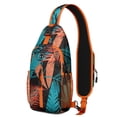 thumbnail image 1 of Tropical Leaf Print Sling Backpack, Lightweight Floral Crossbody Daypack with Palm-Inspired Pattern, Ideal for Summer Adventures and Outdoor Activities, 1 of 6