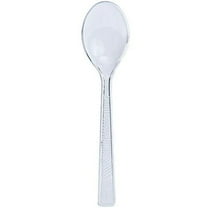 EcoQuality Disposable Plastic Clear Soupspoon Party - Great for Party, Soups, Kitchen, Office, Togo, Lunch, Cafeterias, Restaurants (48)