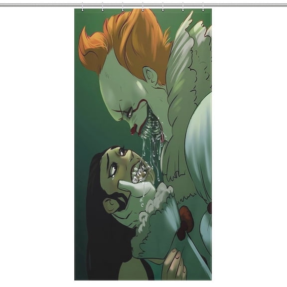 Pennywise Shower Curtain, Bath Curtain Bathroom Home Decor Waterproof Polyester for Bathroom with 12 Hooks 35.43x70.87Inch（90x180cm）