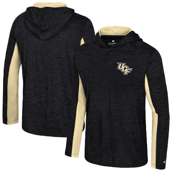 Men's Colosseum Black UCF Knights Always Sunny Quarter-Zip Hoodie
