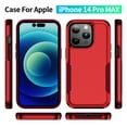 thumbnail image 2 of Feishell Case Fit for iPhone 14 Pro Max 6.7 inch,Military Grade Shockproof Protection Hybrid Armor Double Layer Hard PC + Soft TPU Drop Resistant Anti-Fingerprint Phone Cover,Red+Rose, 2 of 8
