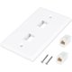 thumbnail image 2 of Paquete de 4 Placas de Pared Ethernet de 2 Puertos, Cat6 Hembra A Hembra Conector de Pared RJ45 Acoplador En Línea Salida de Pared, Blanco, 2 of 5