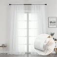 thumbnail image 4 of OVZME White Sheer Curtains Extra Long 108 inches 2Pcs - Solid Voile Window Panels for Patio/Sliding Door/Living Room/Wedding/Party Ceremony, Elegant Large Drapes, 2 Panels=84 inches Width, 9FT L, 4 of 5