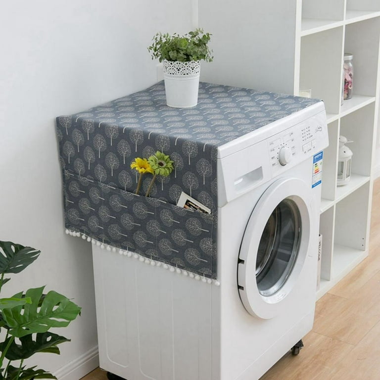 Washer Dryer Top Mat Covers, Washing Machine Top Cover Anti-Slip  Quick-drying Fridge Protector Cover Rubber Bedside Table Microwave Oven  Dust-Proof