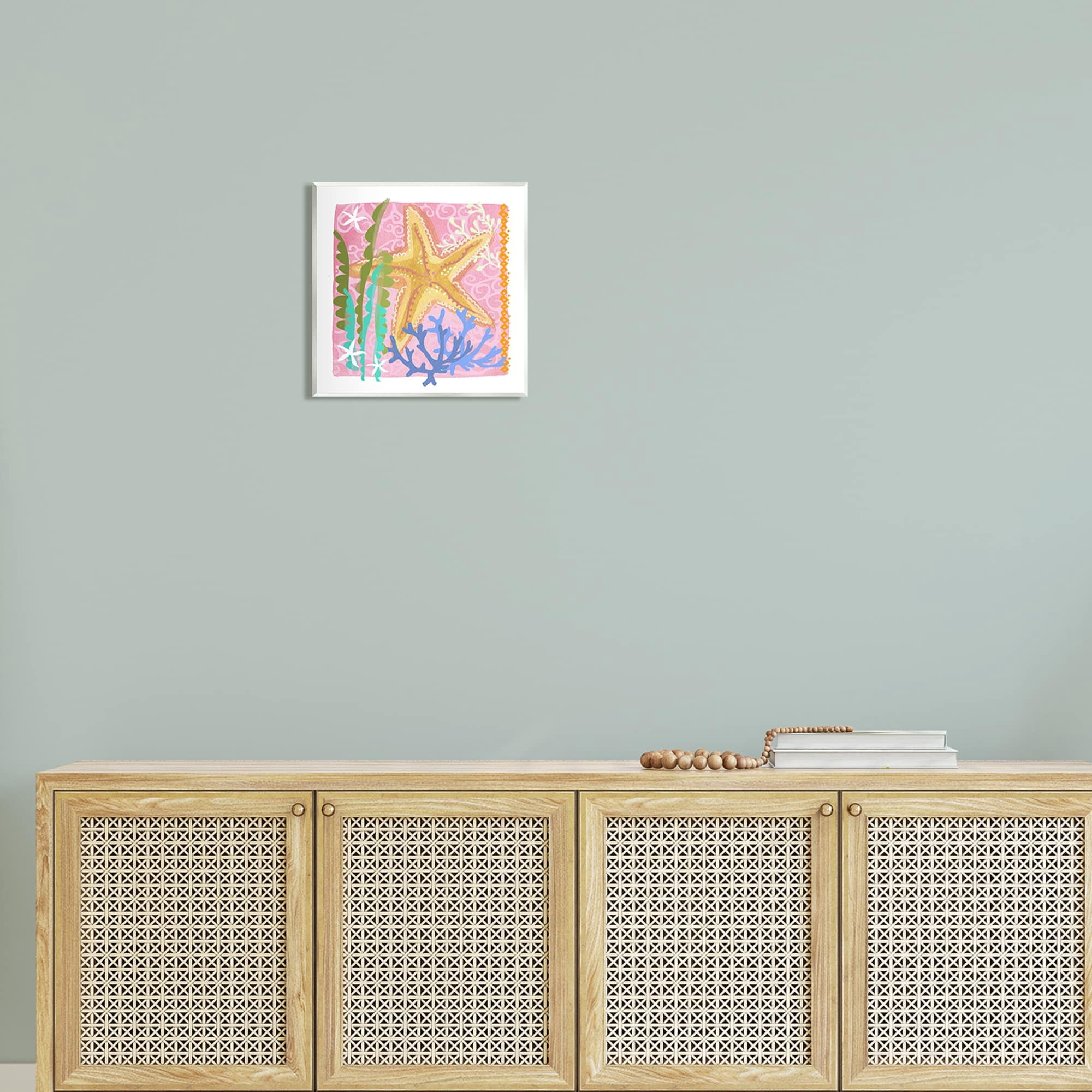 Stupell Industries Bold Sea Life Starfish Botanical Pattern Design Graphic Art Unframed Art Print Wall Art, Design by unknown