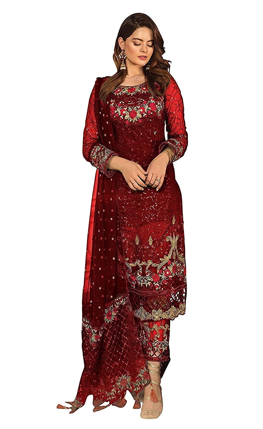 INDIAN PAKISTANI PLUS SIZE SALWAR KAMEEZ DRESS