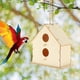 thumbnail image 4 of Casa de pájaros de madera natural Cola estilo 6 para colgar en el exterior, 4 of 8