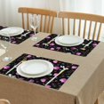 thumbnail image 3 of Pioneer Flower Floral Print Pattern Summer Placemats Table Placemats Set Of 4-Linen Kitchen Washable Placemats Table Mats 12x18 Inch Non-Slip Heat Resistant, 3 of 6