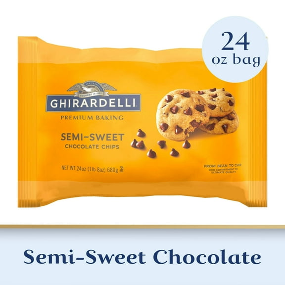 GHIRARDELLI Semi-Sweet Chocolate Premium Baking Chips Chocolate Chips for Baking, 24 oz Bag pack of 1