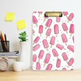 thumbnail image 2 of FORMRS Acrylic Clipboard with Low Profile Clip Standard A4 Letter Size, 12.5" x 9", Pink Popsicle Pattern, 2 of 8