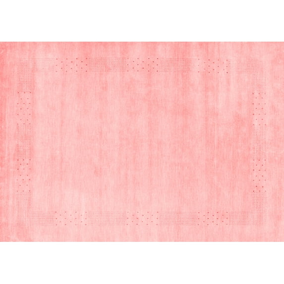 Ahgly Company Indoor Rectangle Solid Red Modern Area Rugs, 7' x 10'