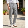 thumbnail image 3 of HBDesign Men's Seersucker Dress Pants Lightweight Breathable Striped Slim Fit Trousers for Business Casual Summer Wedding Multiple Colors, 3 of 6
