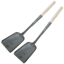 CRAFTHROU 2Pcs Cleaning Shovel for Home and Fireplace Made of Wood and Iron 11.8x4.7in
