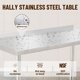thumbnail image 5 of Yeshouse Mesa de acero inoxidable para preparación y trabajo con protector contra salpicaduras, mesa de cocina resistente con estante inferior ajustable y patas para restaurantes, hogares y hoteles, 5 of 6