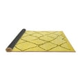 thumbnail image 2 of Ahgly Company Indoor Round Solid Yellow Modern Area Rugs, 4' Round, 2 of 4
