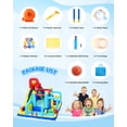 thumbnail image 5 of Adnoom Inflatable Water Slide w/550W Blower,Obstacle Bouncy House for Kids 3~10, Wet&Dry Backyard Bounce House w/Jumping Area,Pool,Slide,Climbing Wall,Water Gun, Basketball Hoop, 5 of 7