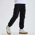 thumbnail image 4 of Boys Trousers Straight Leg Fit Casual Pants for Boys Relaxed Fit for Boys Teens Summer Clothes for Teens (Black,15-16 Years), 4 of 5