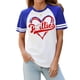 thumbnail image 2 of Camiseta de béisbol Talovee para mujer, día de partido, azul, talla L, 2 of 3