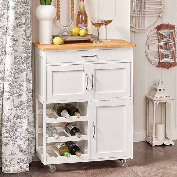 SoBuy FKW45-WN,Carrito de Cocina,estantería de Cocina, Carrito de Servir, 67x37x87cm SoBuy moderno