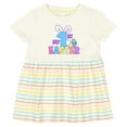 thumbnail image 3 of Inktastic My 1st Easter One with Bunny Ears and Tail Girls Baby Dress, 3 of 5