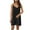 Black, variant on qolati Summer Dresses for Women 2025 Sleeveless Nightgown V Neck Full Slip Sleep Dress Spaghetti Strap Casual Swing Tank Mini Dresses