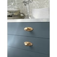 thumbnail image 4 of Goo-Ki Oval Champagne Bronze Cabinet Knobs with Oval Backplate, Zinc Alloy Cabinet Handles Hardware for Cupboard,Dresser & Drawer, 6 Packed, 4 of 6