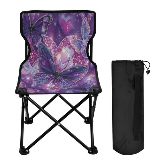 Folding Chair Camping Chair For Camping Picnicking Outdoor Beach and Travel Adorable Diamond Painting Butterfly