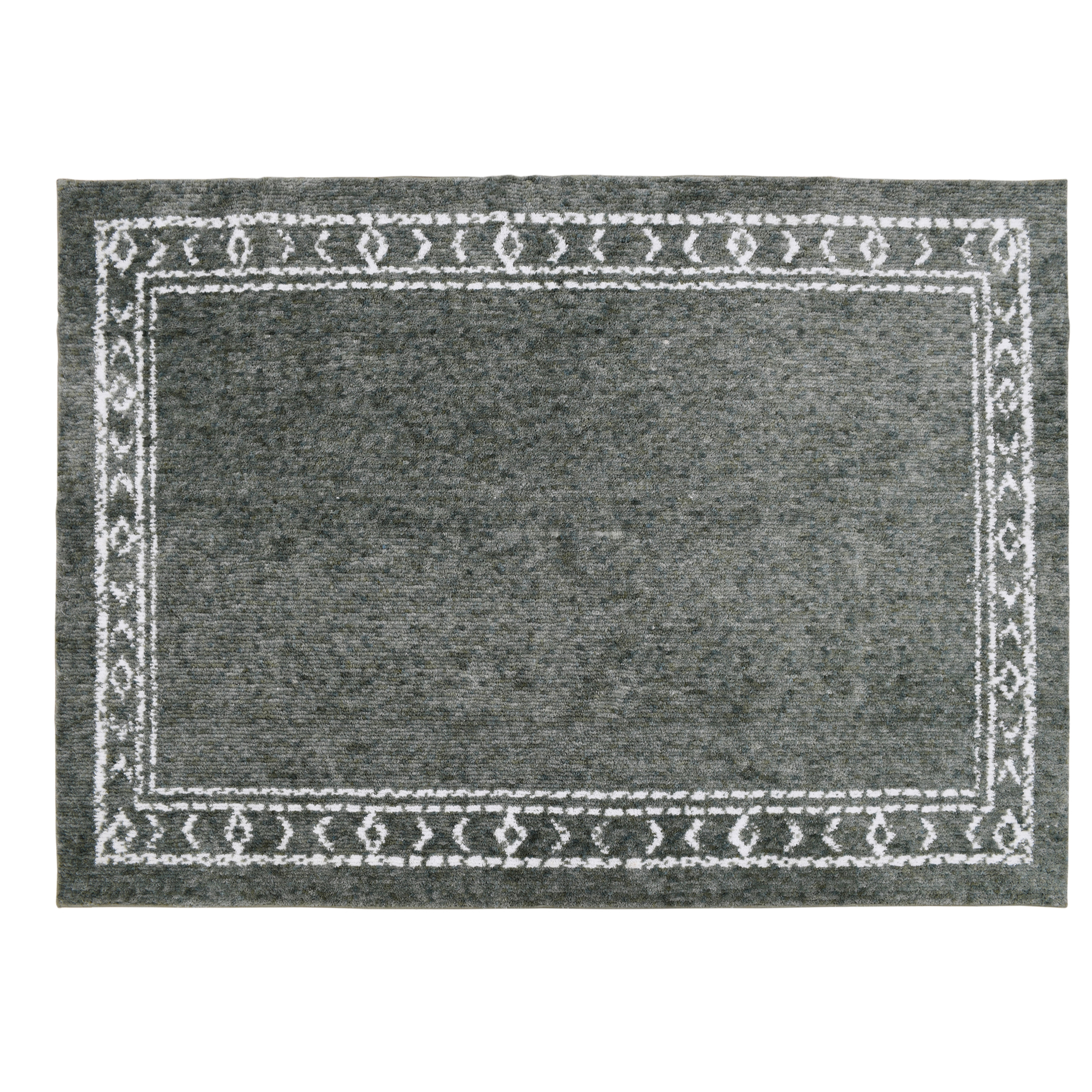 Mainstays Green Bordered Tufted Washable Area Rug 8x10