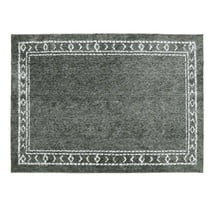 Mainstays Green Bordered Tufted Washable Area Rug 5 x 7