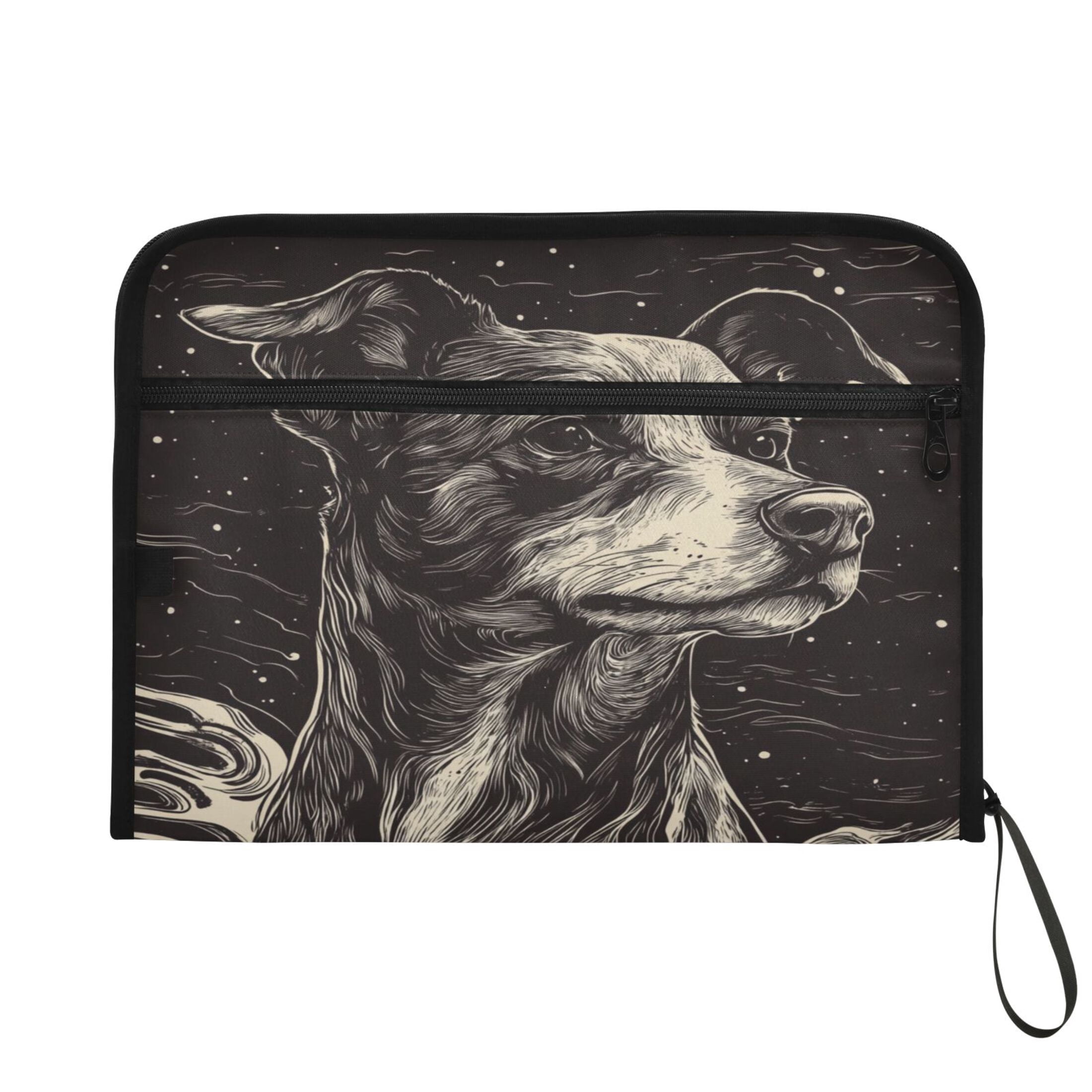 WOBOGO Starlight Dog Pattern Expanding File Folder Letter Size Accordion Filing Organizer 13 Pocket Separate Organ Pocket