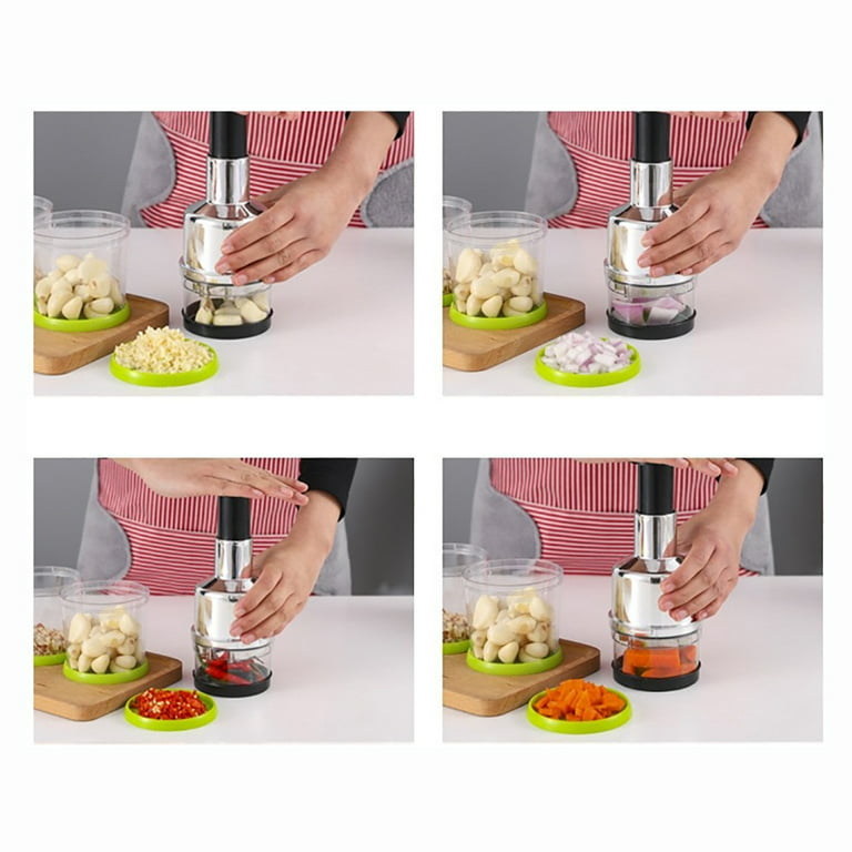 CNKOO Food Chopper Manual Hand Chopper Dicer Slap Press Chopper Mincer for  Vegetables Onions Garlic Nuts Salads 