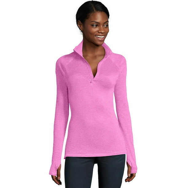 Hanes Women's Performance Fleece Quarter Zip Sweatshirt - Walmart.com