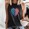 thumbnail image 2 of AnuirheiH 4th of July Tank Tops for Women American Flag Outfits Sleeveless Patriotic Shirts Women's Sleeveless Summer Sexy Casual Tops Regular Round-Neck Printing Sleeveless Vest Tops, 2 of 5