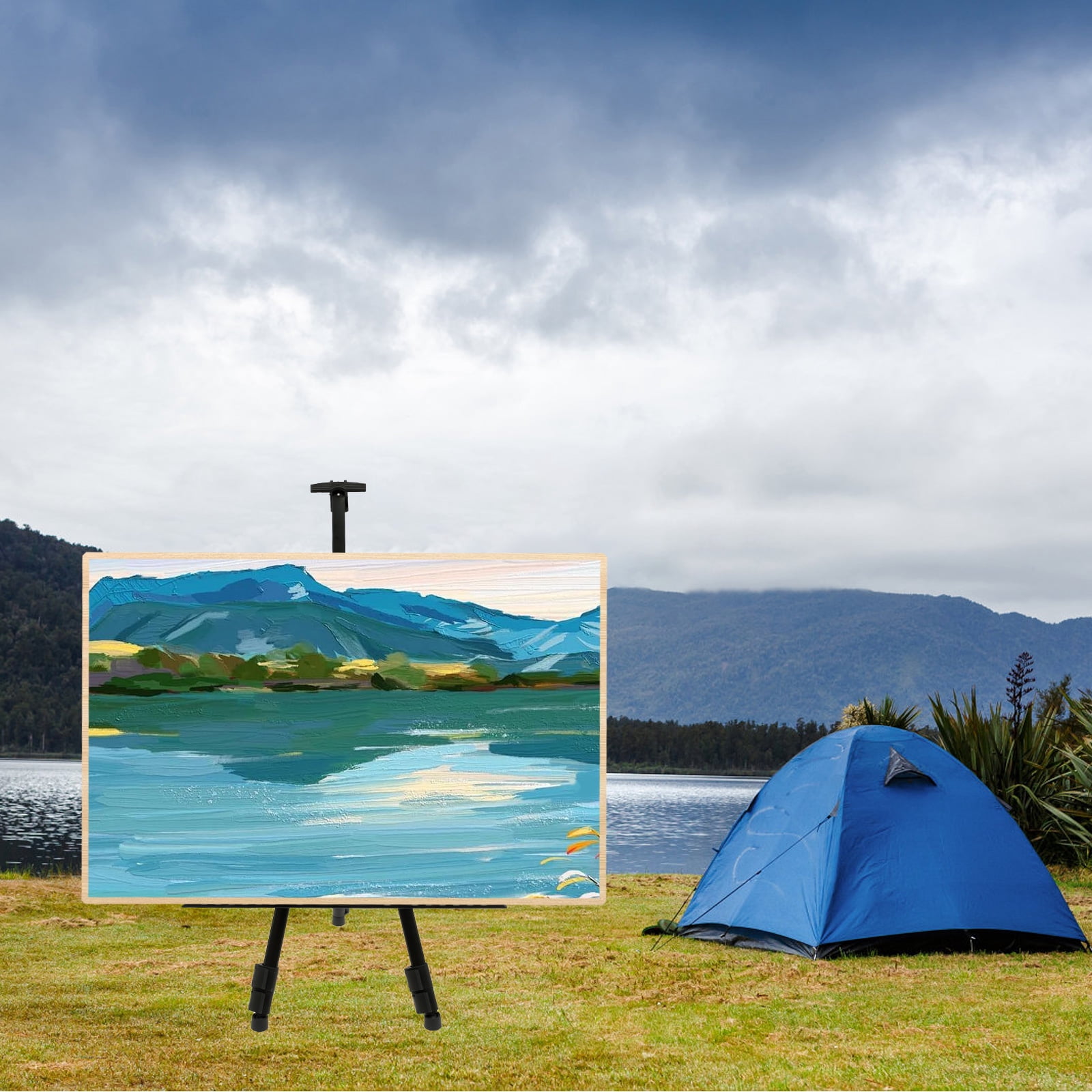 Easels for Painting Art Painting Display Easel Stand Adjustable Metal Easel Tripod Height from 20 to 65 Inches Portable Artist Easel Collapsible Easel Tripod Stand with Carrying Bag for Painting