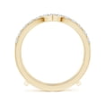 thumbnail image 2 of ANGARA IGI Certified Lab Grown 1.01 Ct Diamond Chevron Ring Wrap in 14K Yellow Gold for Women (Size-2.1mm|Color-F-G|Clarity-VS) | April Birthstone, Anniversary, Jewelry Gift for Women | Diamond Ring, 2 of 4