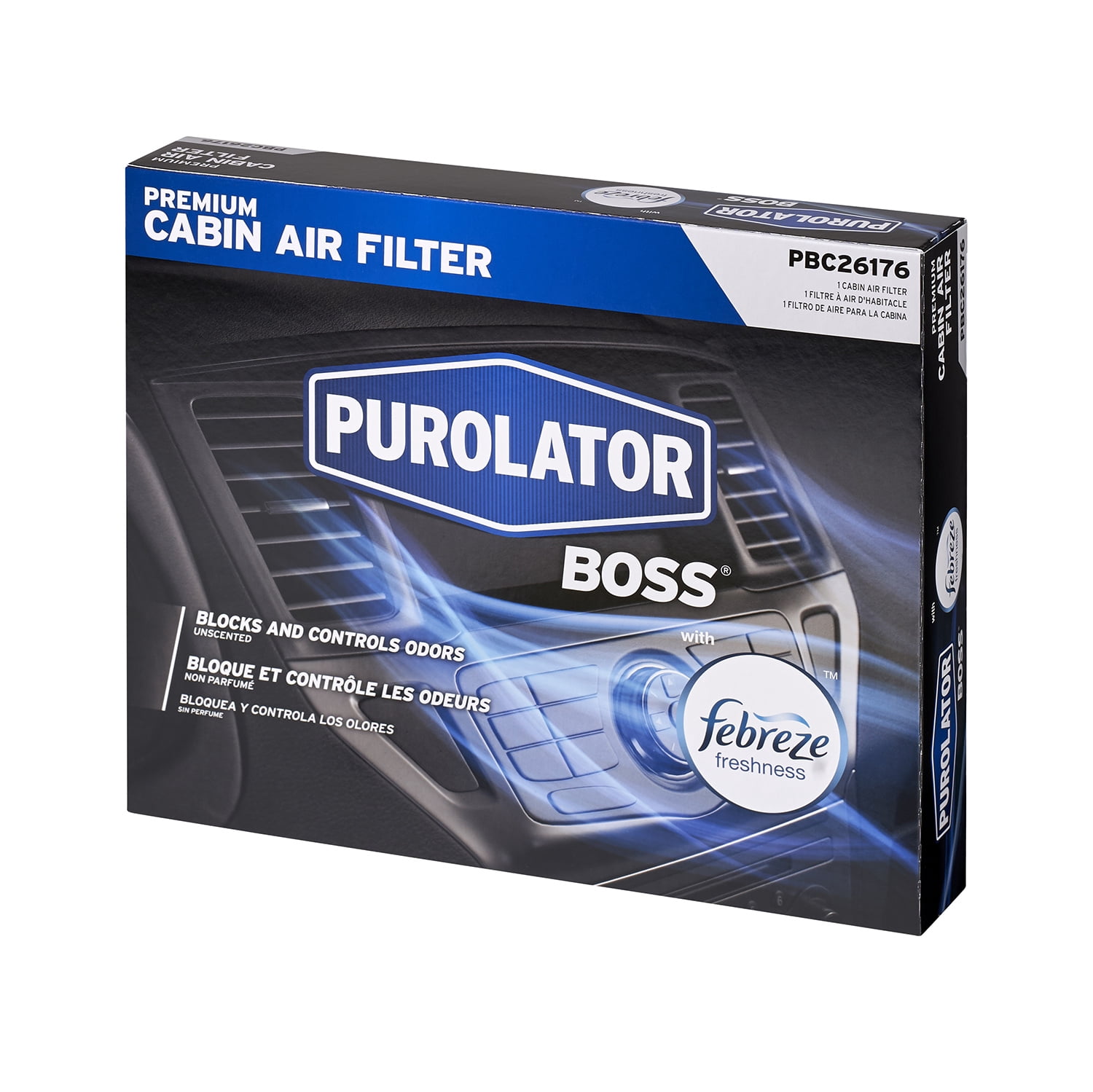 Purolator Cabin Air Filter with Febreze Freshness Purolator BOSS PBC26176 for Dodge, Chrysler