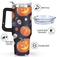 thumbnail image 3 of Halloween Pumpkin 40 oz Coffee Tumbler with Handle Double Wall Cup Modern Tumbler for Spring Summer Birthday Christmas, 3 of 7