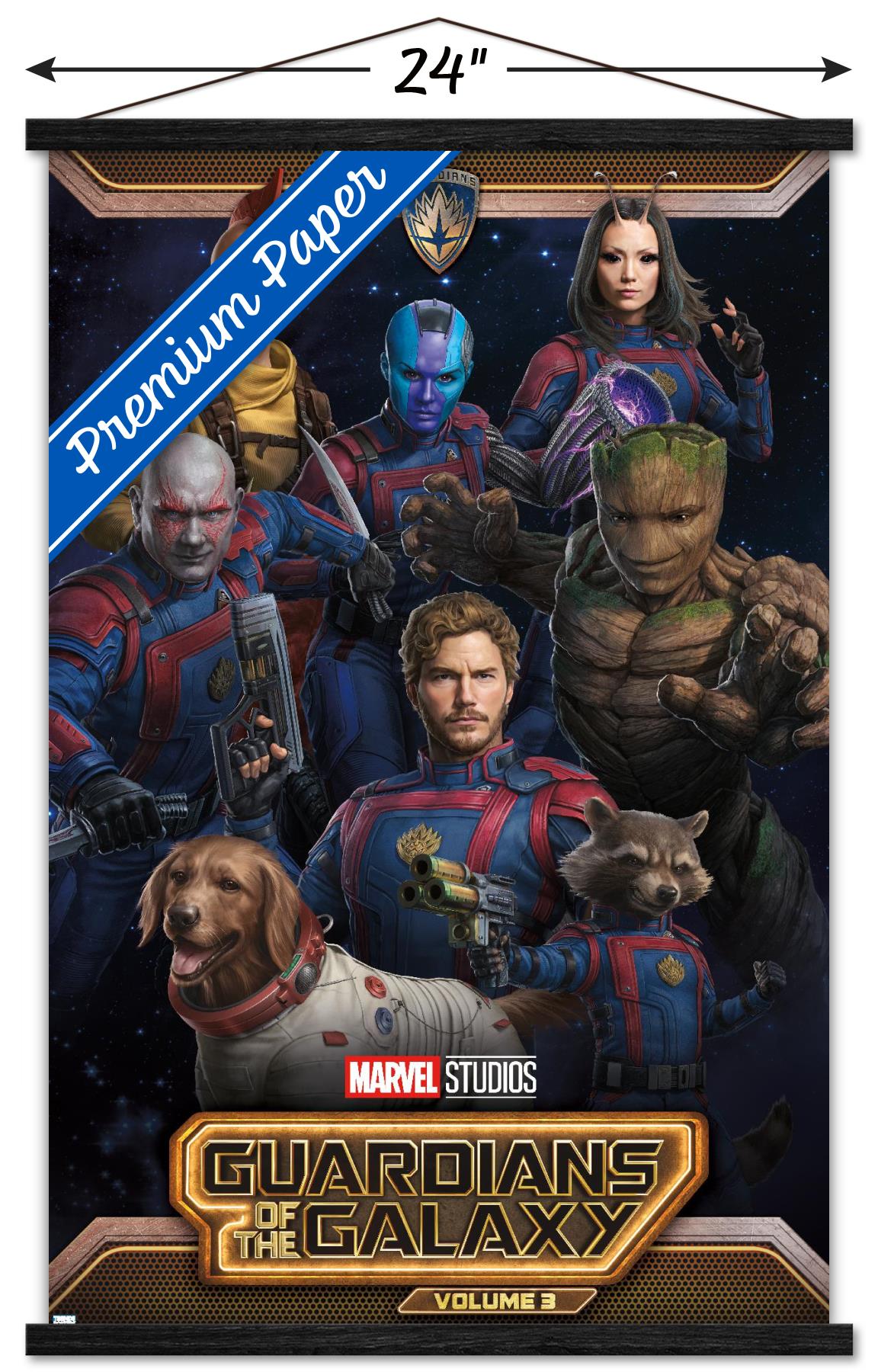 Marvel Guardians of the Galaxy Vol 3 - Group Wall Poster with Magnetic Frame, 22.375" x 34"